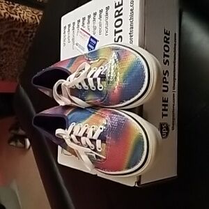 Brand New Vans  Sequin Rainbow Colors